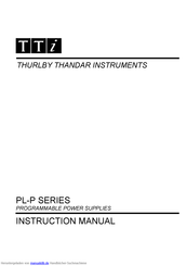 Thurlby Thandar Instruments PL330P Bedienungsanleitung