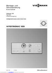 Viessmann Vitotronic 100 GC2 Montage- Und Serviceanleitung