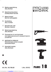 Pro Work PAMS 18 Bedienungsanleitung
