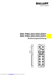 Balluff BNI PBS-202-000-Z001 Bedienungsanleitung