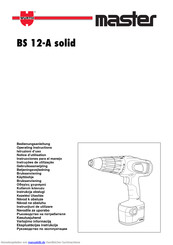 Master BS 12-A solid Bedienungsanleitung