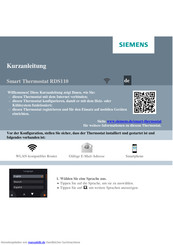 Siemens RDS110 Kurzanleitung