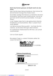 Neff E 4542.0 Serie Betriebsanleitung