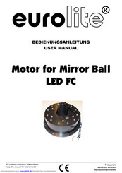 EuroLite Motor for Mirror Ball LED FC Bedienungsanleitung