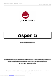 Gradient Aspen 5 Betriebshandbuch