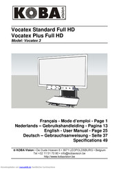 Koba Vision Vocatex Plus Full HD Gebrauchsanweisung