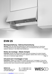Wesco EVM 25 Montage- Und Gebrauchsanweisung