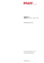 Pfaff 3811-3/55 Betriebsanleitung