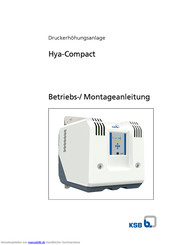 KSB Hya-Compact Betriebs- Und Montageanleitung