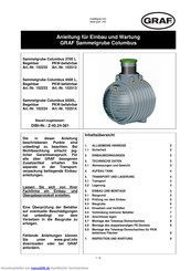 GRAF Sammelgrube Columbus 4500 L Anleitung