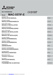 Mitsubishi Electric MAC-557IF-E Installationshandbuch