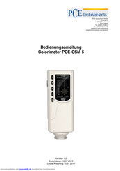 PCE Instruments PCE-CSM 5 Bedienungsanleitung
