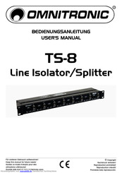 Omnitronic TS-8 Bedienungsanleitung