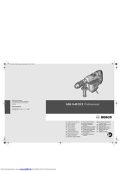 Bosch GBH 5-40 DCE Professional Originalbetriebsanleitung
