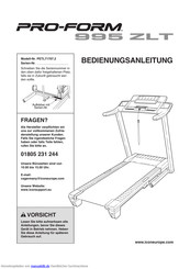 ProForm 995 zlt Bedienungsanleitung