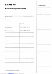 Siemens SIMATIC S5 Betriebsanleitung