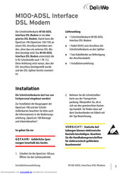 DETEWE M100-ADSL Bedienungsanleitung