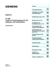 Siemens SIMATICS7-400 Gerätehandbuch