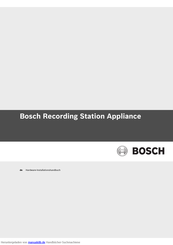 Bosch Tower BRS Tower Installationshandbuch