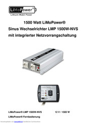 LiMoPower LMP 1500W-NVS Benutzerhandbuch