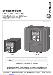 ProMinent DULCOMETER D2C Serie Betriebsanleitung