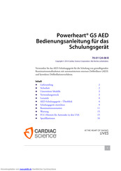 Cardiac Science Powerheart G5 AED Bedienungsanleitung