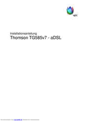 UPC Thomson TG585v7 - aDSL Installationsanleitung