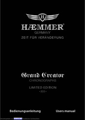 Haemmer Grand Creator Serie Bedienungsanleitung