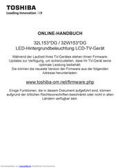 Toshiba 32W153*DG serie Online-Handbuch