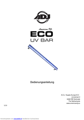 ADJ ECO UV BAR Bedienungsanleitung