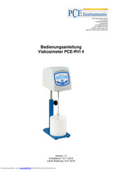 PCE Instruments RVI 4 Bedienungsanleitung