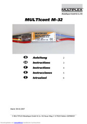 MULTIPLEX MULTIcont M-32 Handbuch