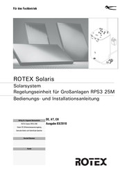 ROTEX Solaris RPS3 Bedienungs- Und Installationsanleitung