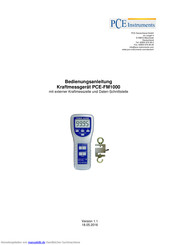 PCE Instruments PCE-FM1000 Bedienungsanleitung