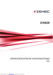 ZENEC Z-N626 Kurzanleitung
