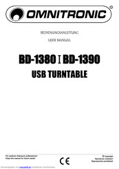 Omnitronic BD-1390 Bedienungsanleitung