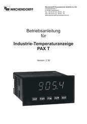 Wachendorff PAX T Betriebsanleitung