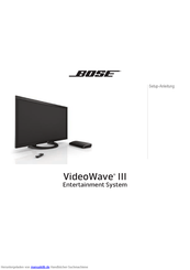 Bose VideoWave III Installationanleitung