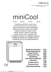 Hafele MiniCool DS 450 Bedienungsanleitung