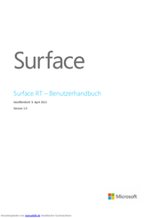 Surface RT Serie Benutzerhandbuch