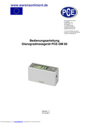 PCE Instruments PCE-GM 60 Bedienungsanleitung