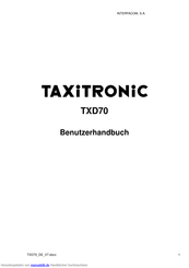 Taxitronic TXD70 Bedienungsanleitung