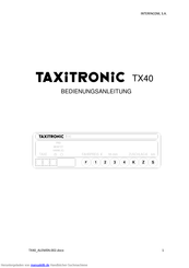 Taxitronic TX40 Bedienungsanleitung