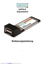 Digitus eSATA-II-ExpressCard Bedienungsanleitung