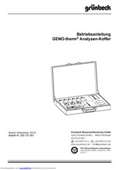 Grunbeck GENO-therm Analysen-Koffer Betriebsanleitung