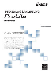 Iiyama ProLite xb2779QQS Bedienungsanleitung