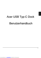 Acer USB Typ-C Dock Benutzerhandbuch