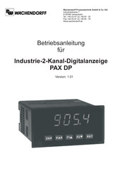 Wachendorff PAX DP Betriebsanleitung