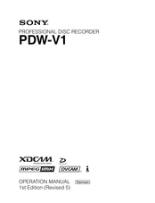 Sony PDW-V1 Handbuch