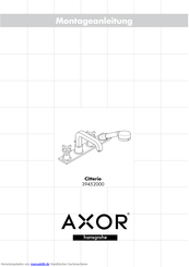 Axor Citterio 39452000 Montageanleitung